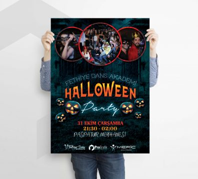 Dans Akademi Halloween Flyer Tasarımı